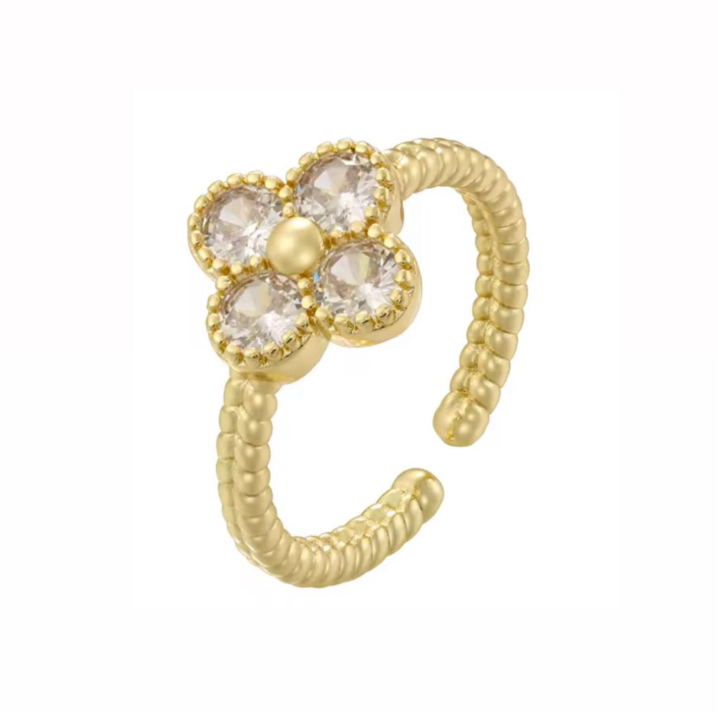 The Golden Aurora Flower Ring