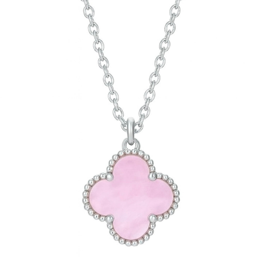 The Silver Baby Pink Rosélle Necklace