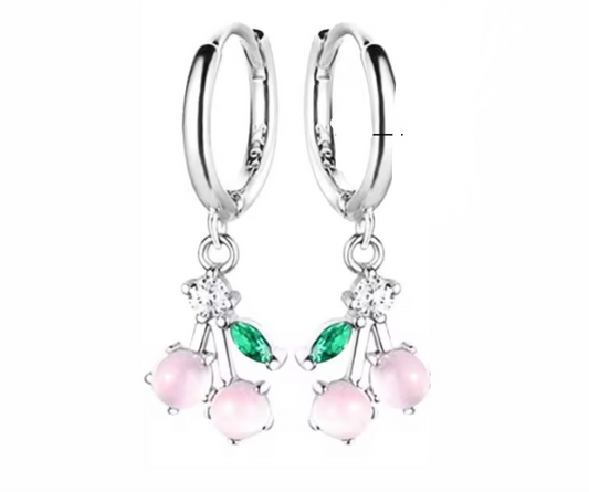 The Baby Pink Cherry Hoops
