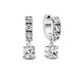 The Silver Sparkling Cluster Diamanté Square Huggies