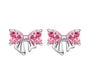 The Pink Elegant Bow Studs