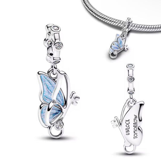 The Silver Unlock Your Wings Butterfly Charm