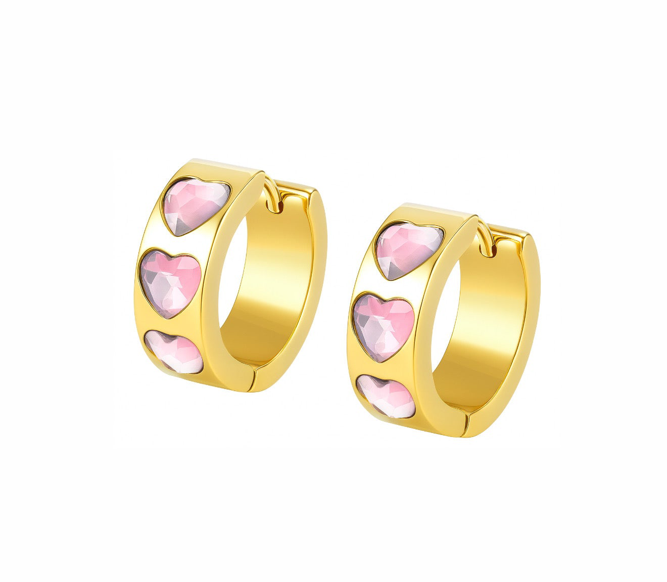 The Gold Rosé Halo Earrings