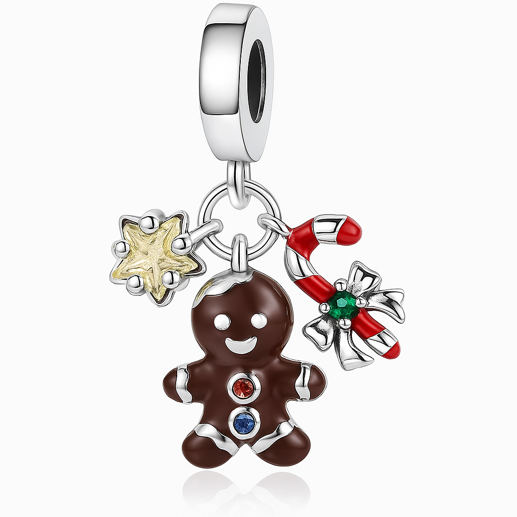 The Silver Gingerbread Man Dreams Charm