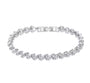 The Silver Ari Hearts Tennis Bracelet