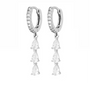 The Aurelia Silver Triple Teardrop Drape Earrings