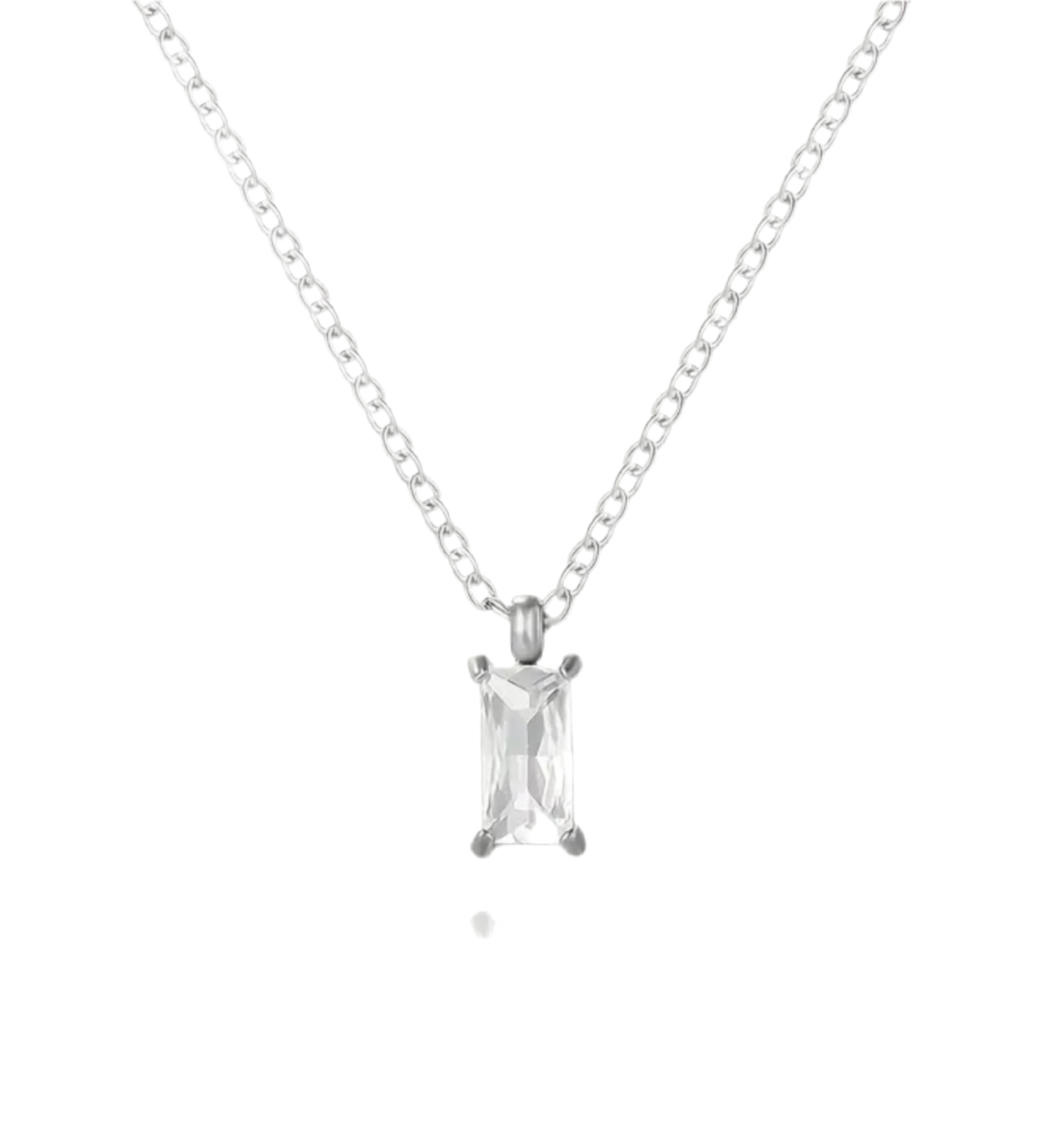 The Silver Dainty Thin Solara Luxe Pendant Necklace