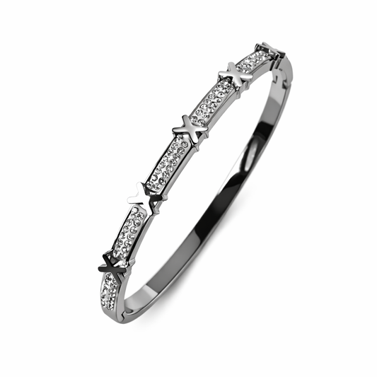 The Gemma Kiss White Sparkle Bangle