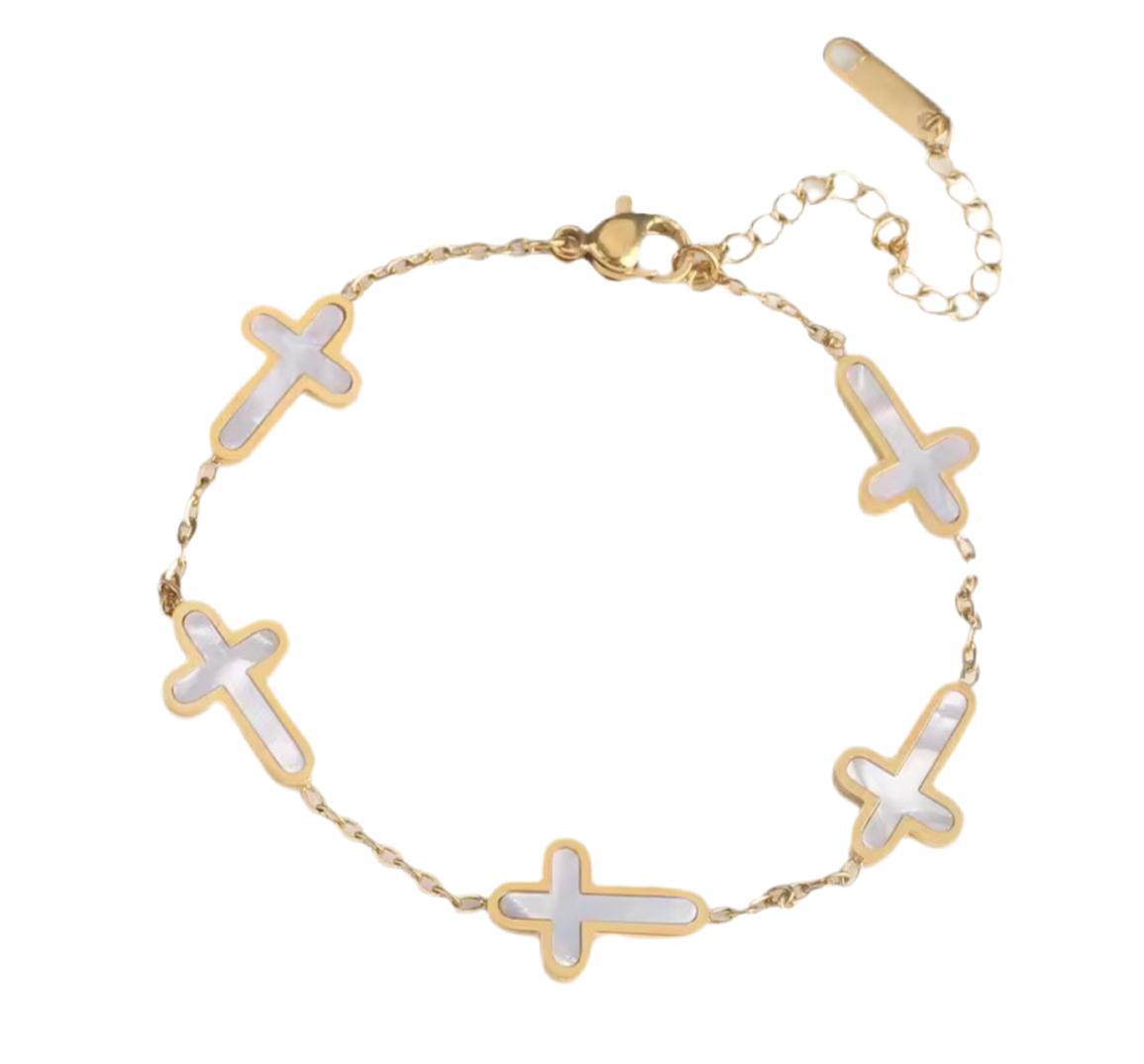 The Gold Grace Cross Bracelet