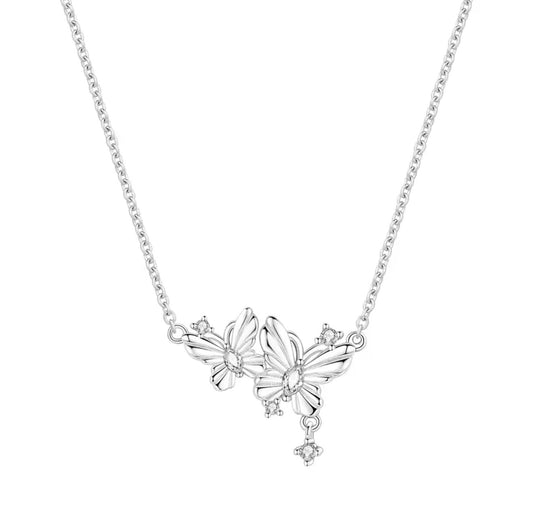 The Twinning Butterfly Drape Necklace