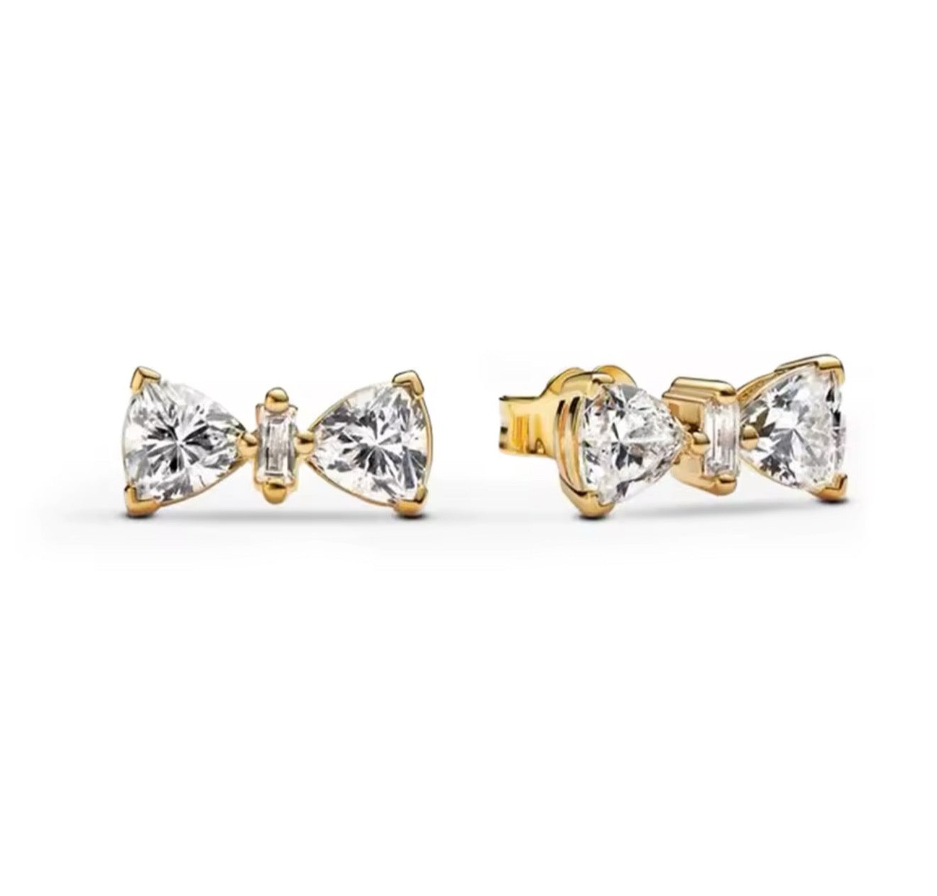 The 18K Gold Plaited Bow Earrings