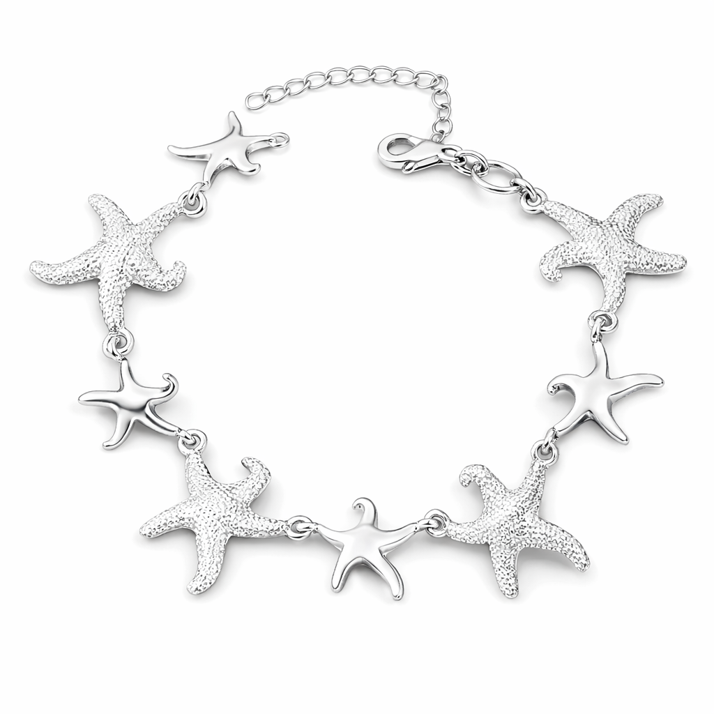 The Silver Love Island Starfish Charm Bracelet