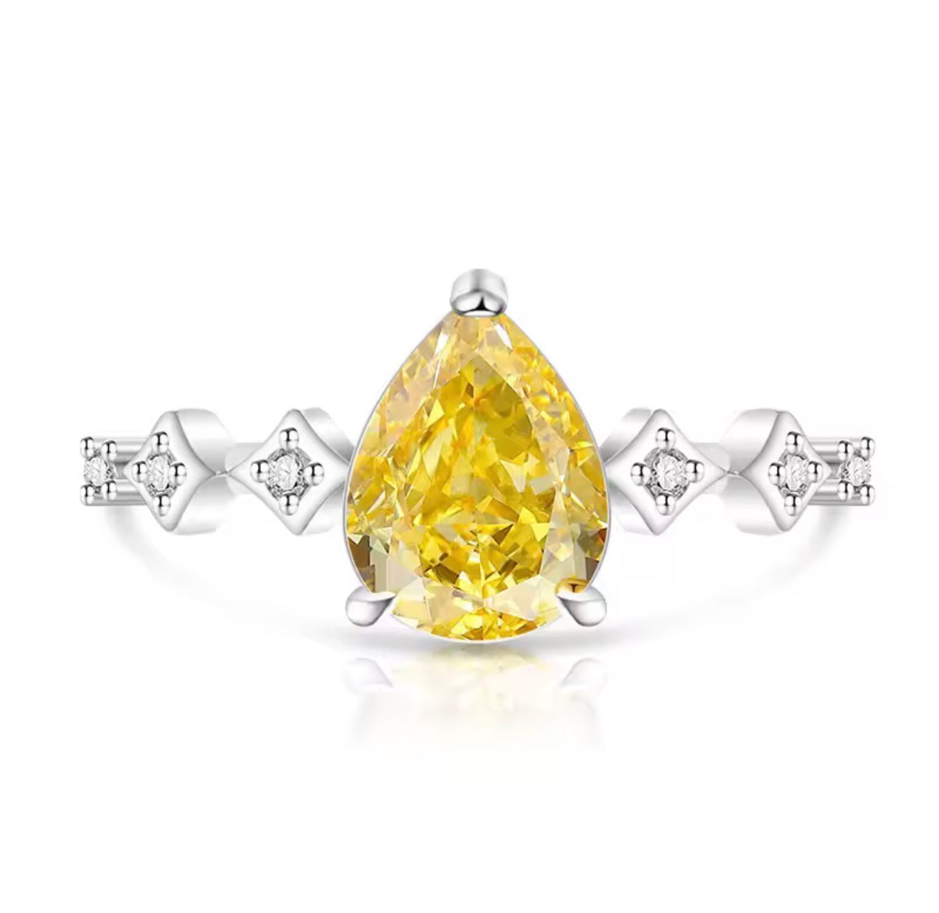 The Silver Dahlià Droplet Adjustable Ring