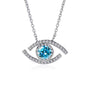 The Silver Icy Blue Seraphic Gaze Evil Eye Necklace