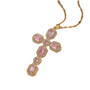The Pink Gold Sparkling Cross Necklace