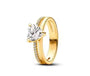The Gold Solène Solitaire Celestial Heart Ring