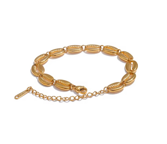 The Golden Aqua Shell Bracelet