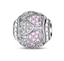 The Silver Enchanted Cluster Hearts Charm