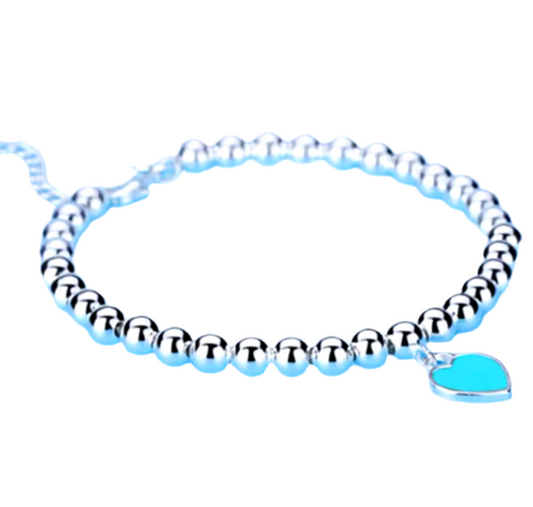 Blue Luxury Heart Bracelet