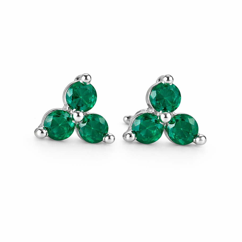 The Mini Luna Clover Flower Studs