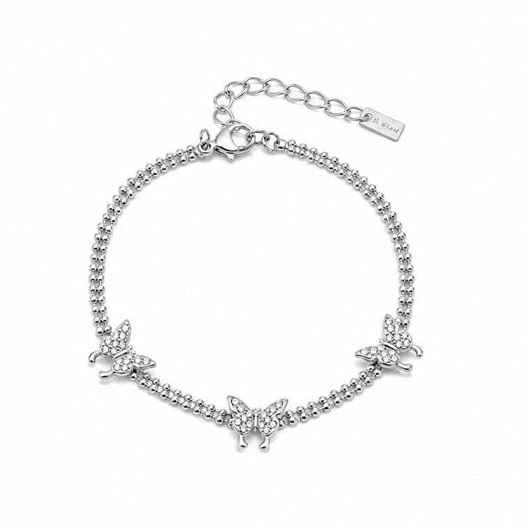 The Silver Enchanted Butterfly Chain Bracelet