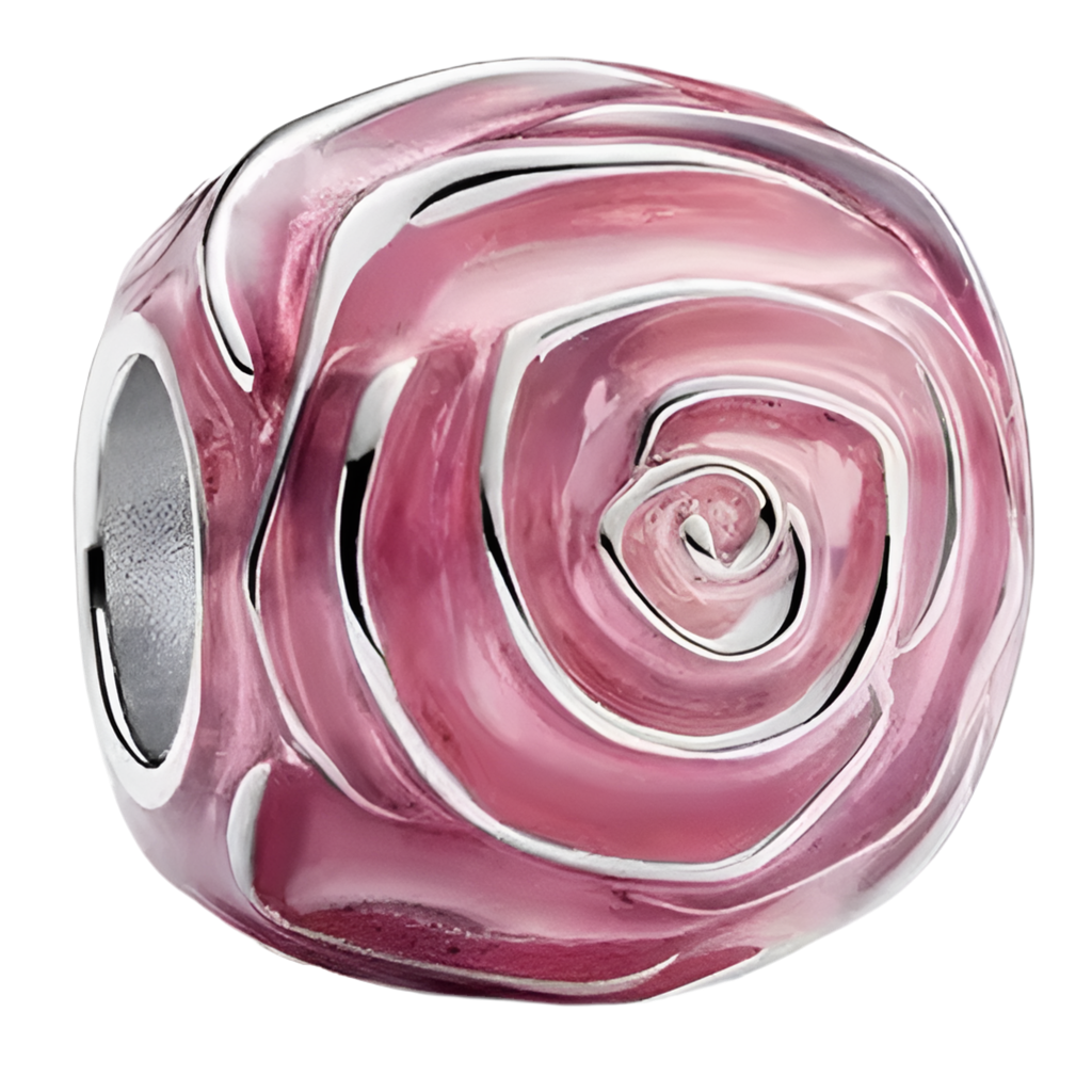 The Pink Blushing Rose Charm