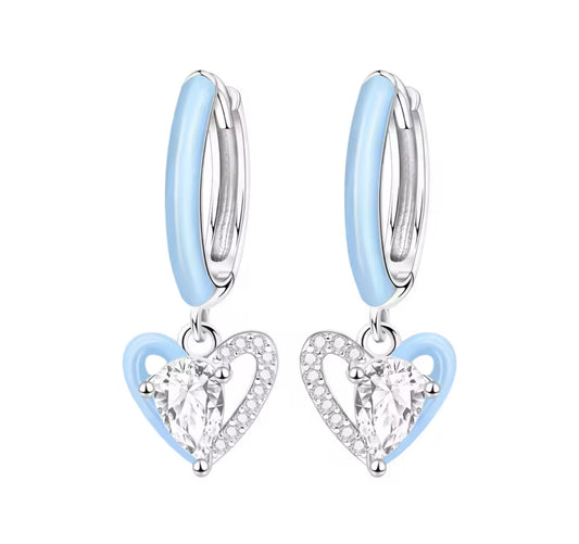 The Baby Blue Frozen Heart Hoops