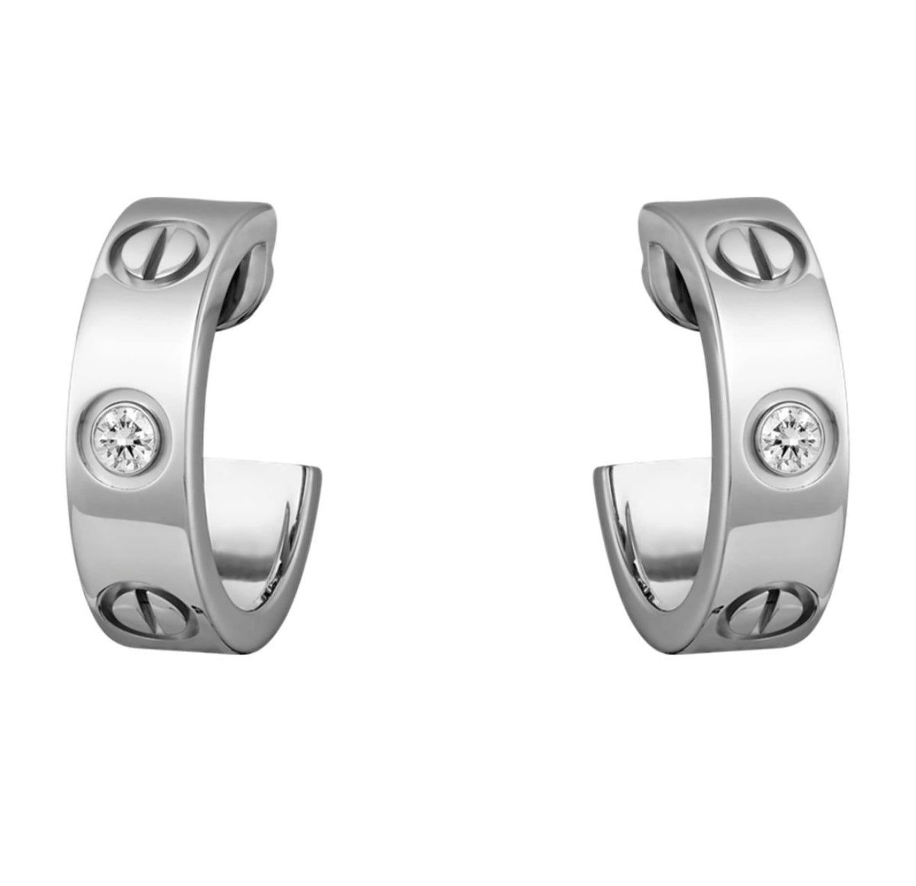 The Silver Gemstone Deluxe Hoop Earrings