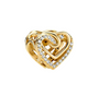 The Golden Stardust Heart Charm