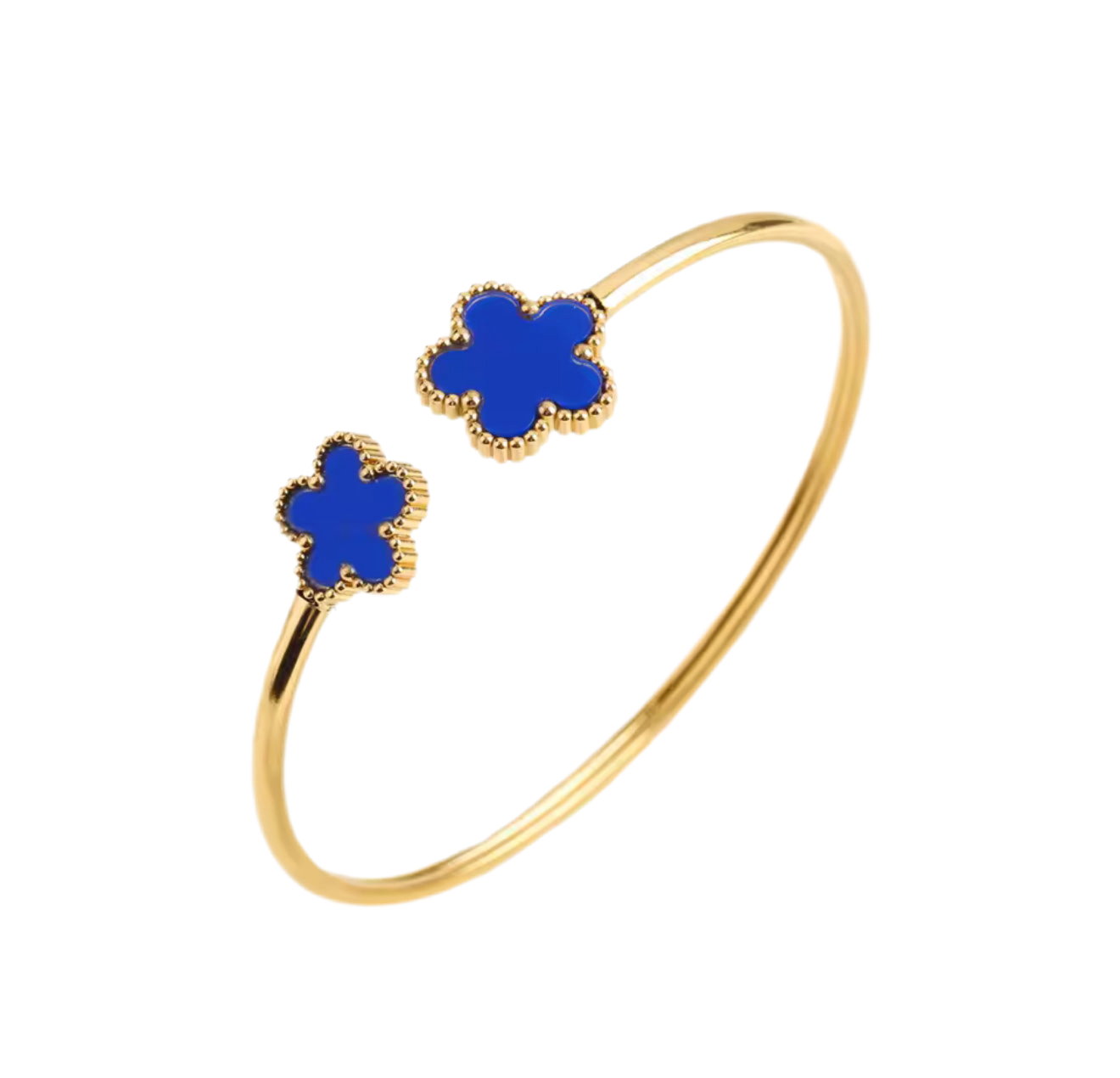 The Aqua Blue Flower Aura Bangle