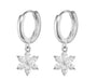 The Silver Sparkling Diamanté Daisy Flower Huggies