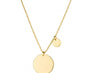 The Gold Engravable Duo Disc Necklace