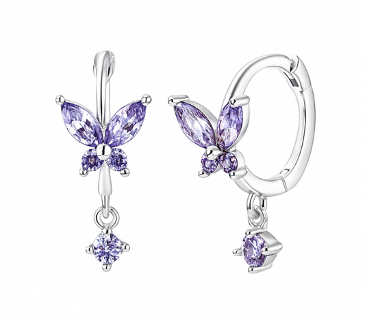 The Silver Purple Rapunzel Butterfly Huggies
