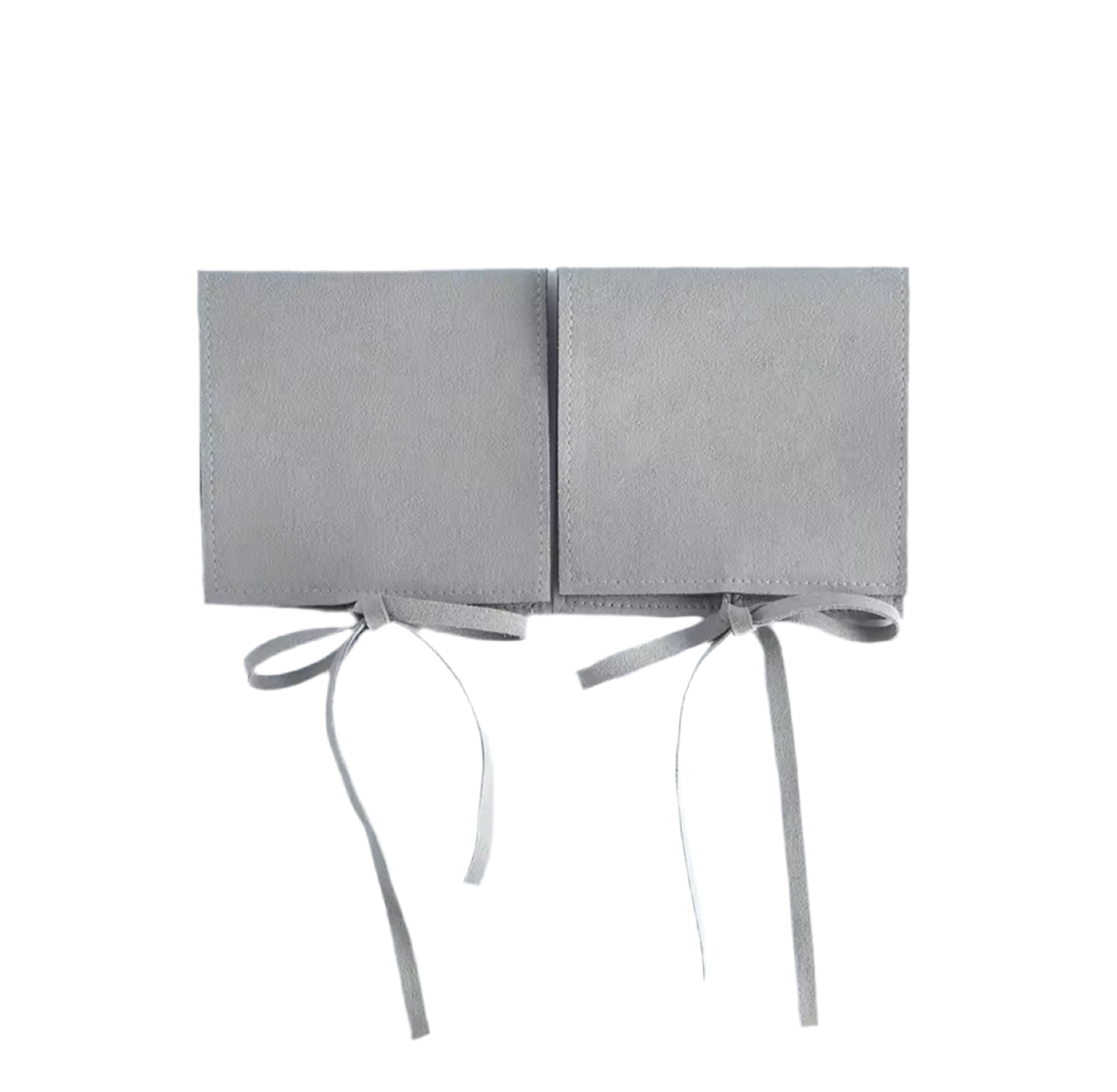 Veva’s Luxury Fold-Over Grey Jewellery Pouch