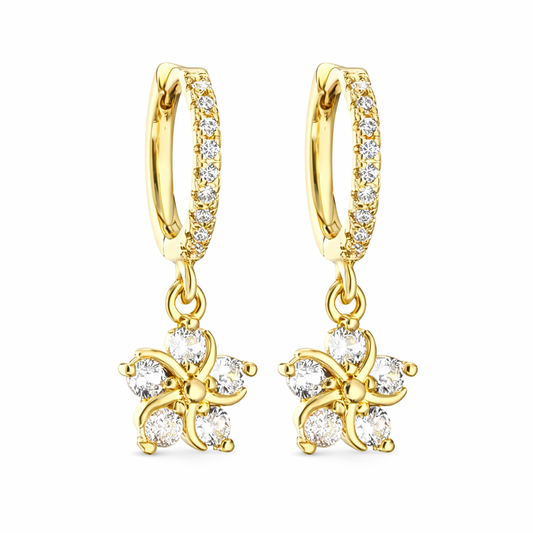 The Gold Sparkling Hibiscus Flower Twist Huggies