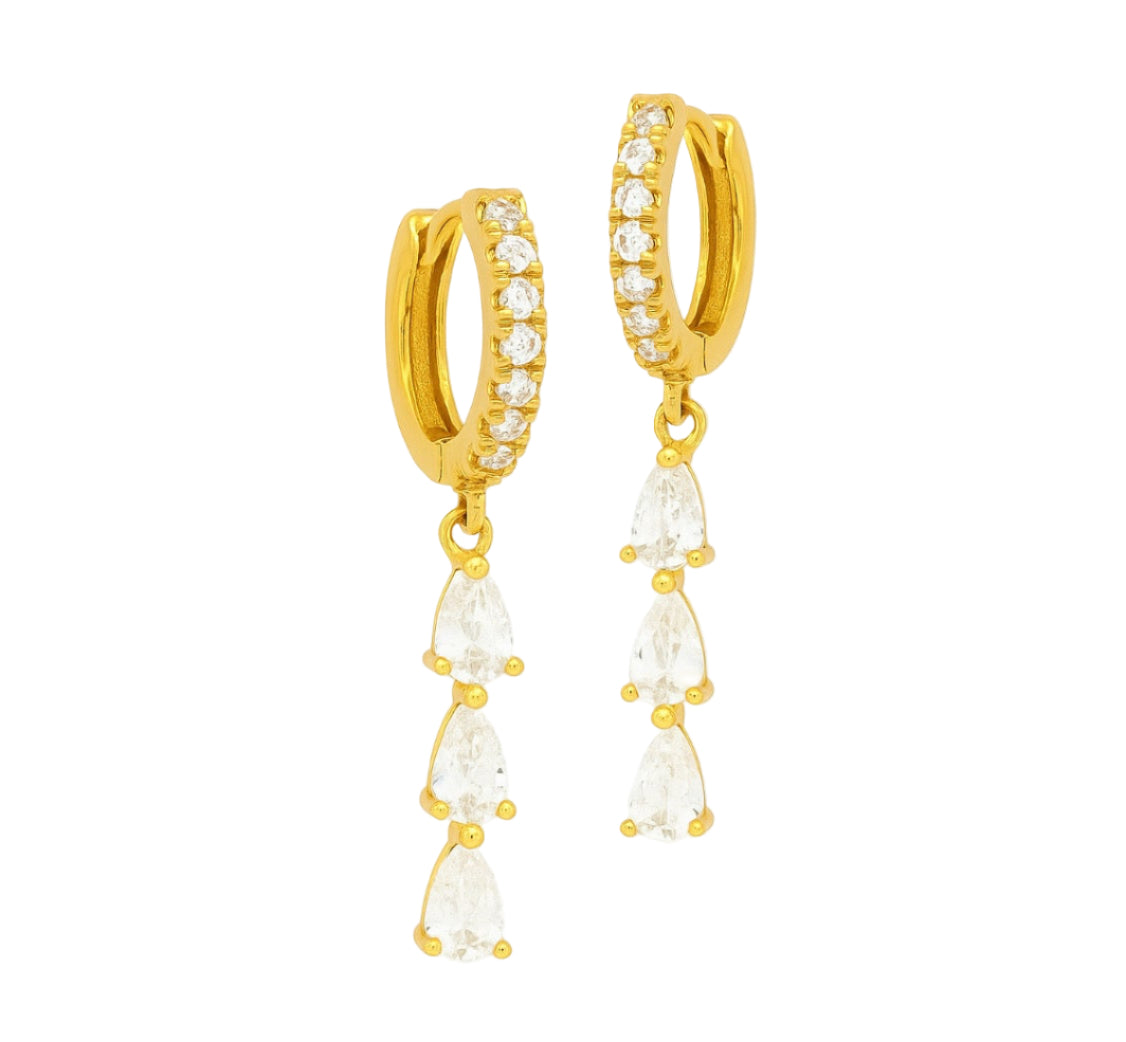 The Aurelia Gold Teardrop Drape Earrings