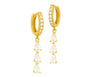 The Aurelia Gold Triple Teardrop Drape Earrings