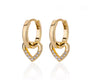 The Gold Pinky Promise Mini Heart Hoops