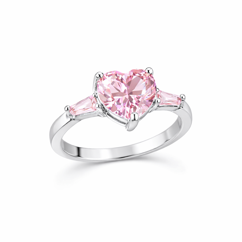 The Silver Adjustable Rosè Sovereign Heart Ring