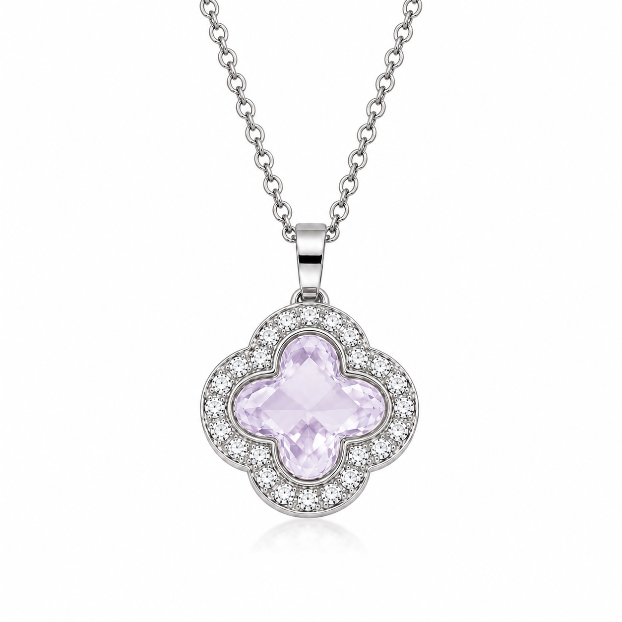 The Silver Anastasia Clover Necklace