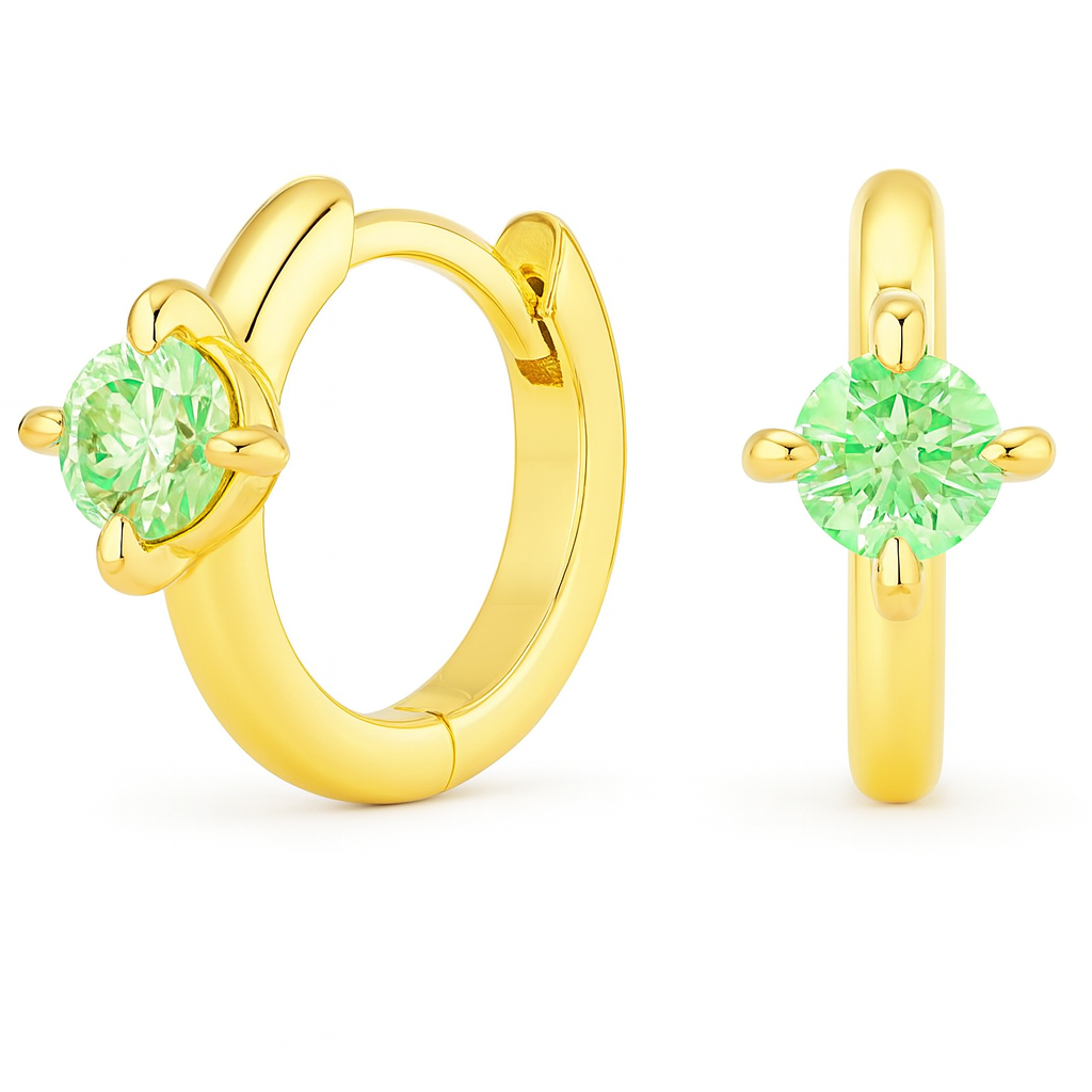 The Golden Lime Green Glow Hoops