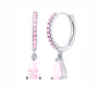 The Silver Sparkling Pink Teardrop Huggies