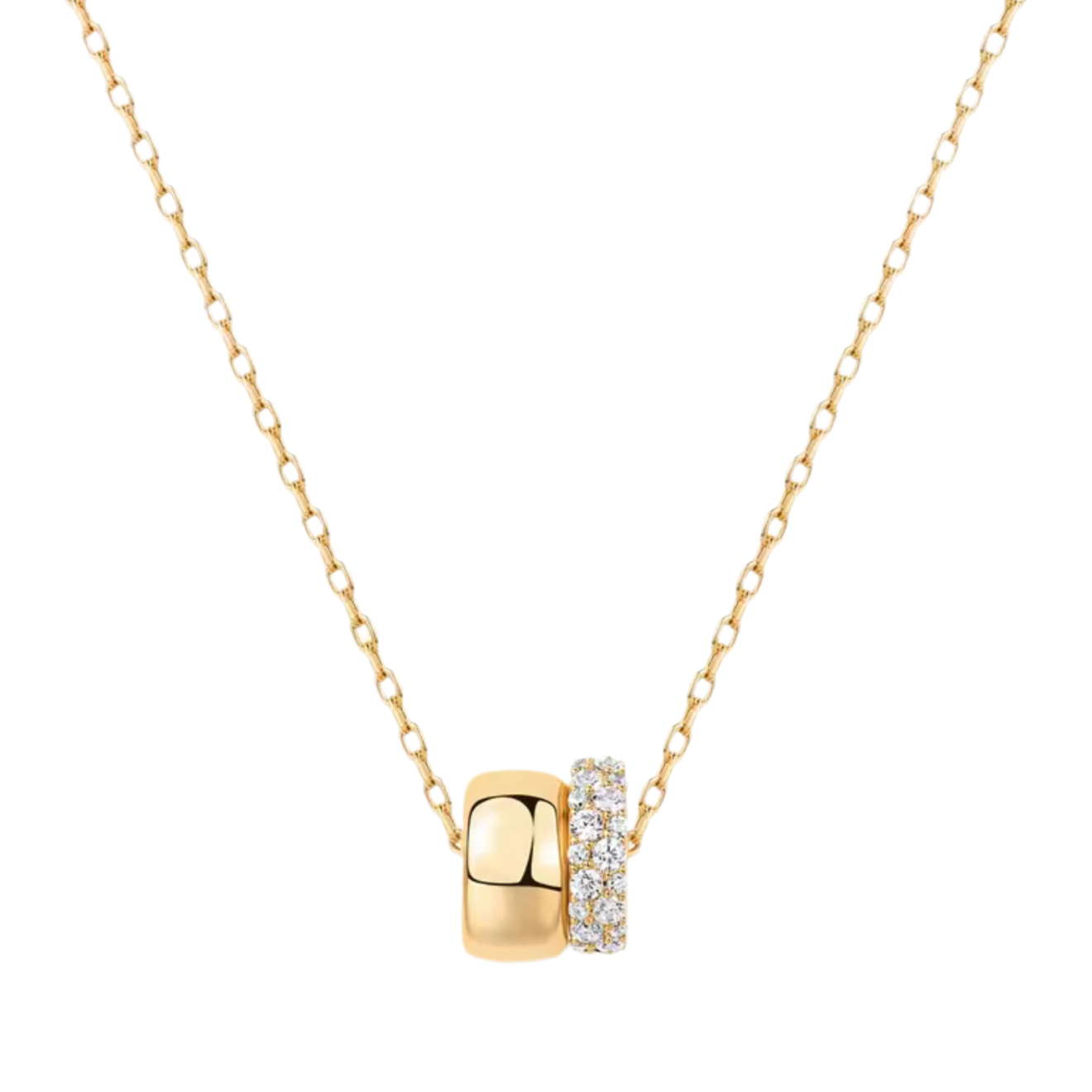 The Gold Simplistic Sparkle Link Necklace