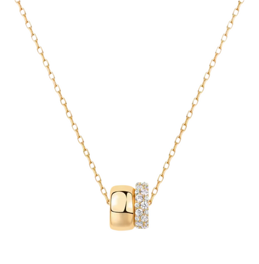 The Gold Simplistic Sparkle Link Necklace