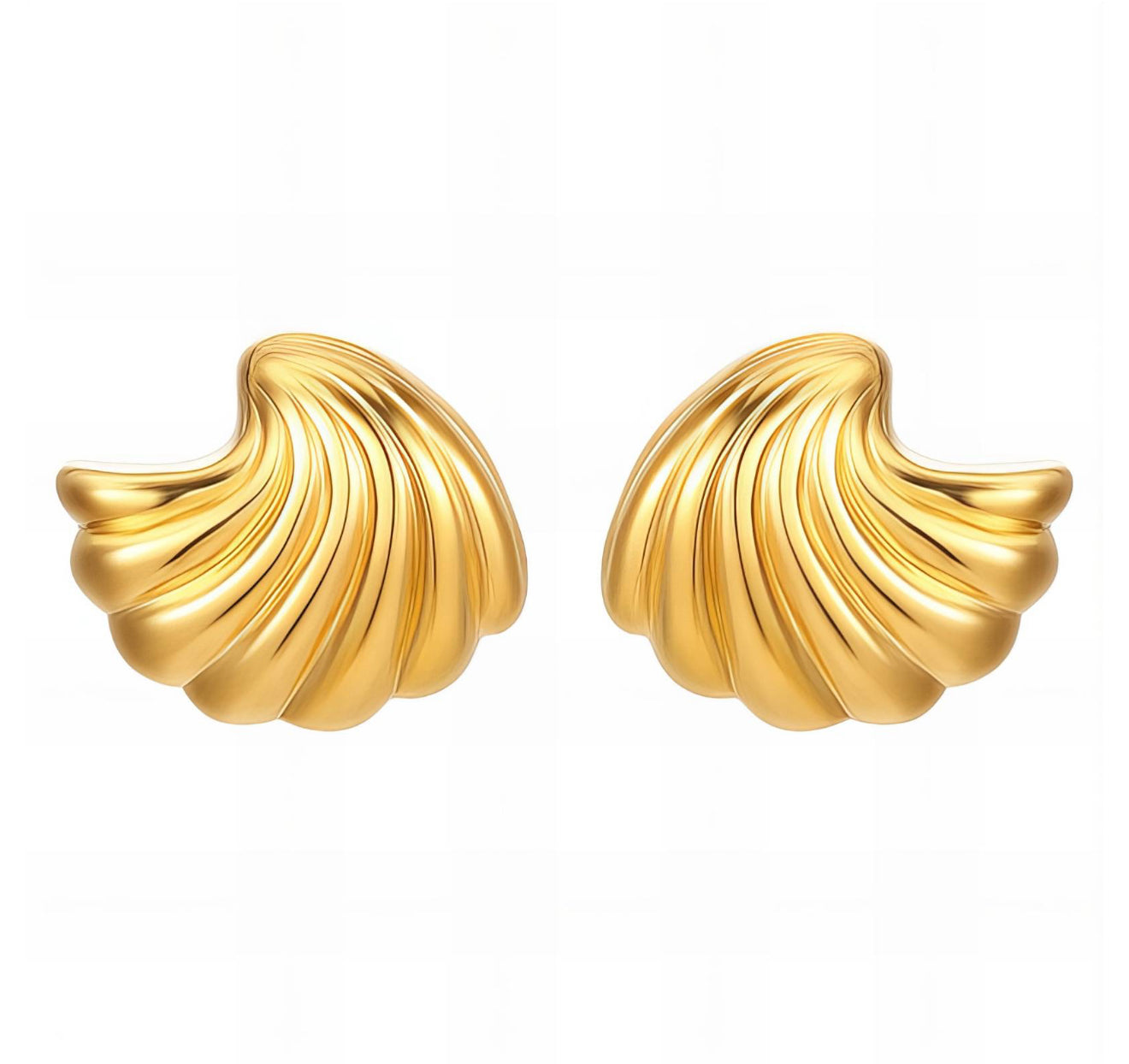 The Luxury Golden Seashell Strand Earrings