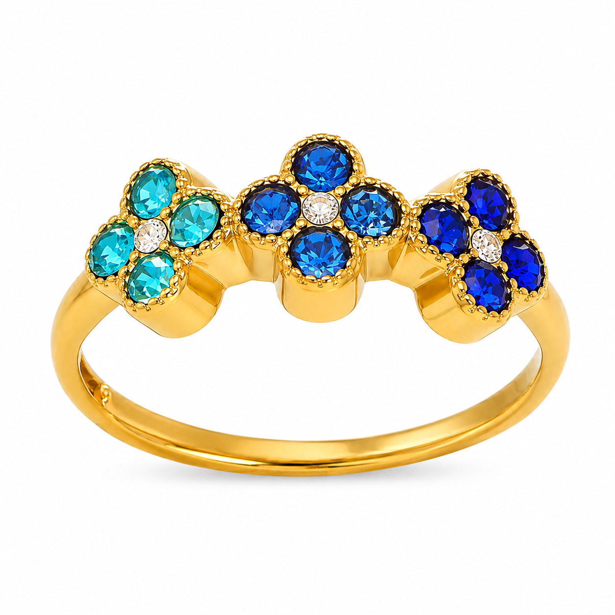 The Gold Sahara Clover Adjustable Ring