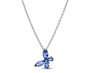 The Silver Sparkling Blue Heavenly Butterfly Dreams Necklace