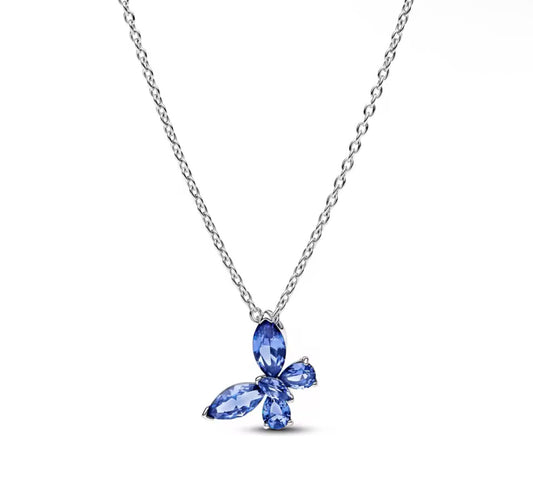 The Silver Sparkling Blue Heavenly Butterfly Dreams Studs