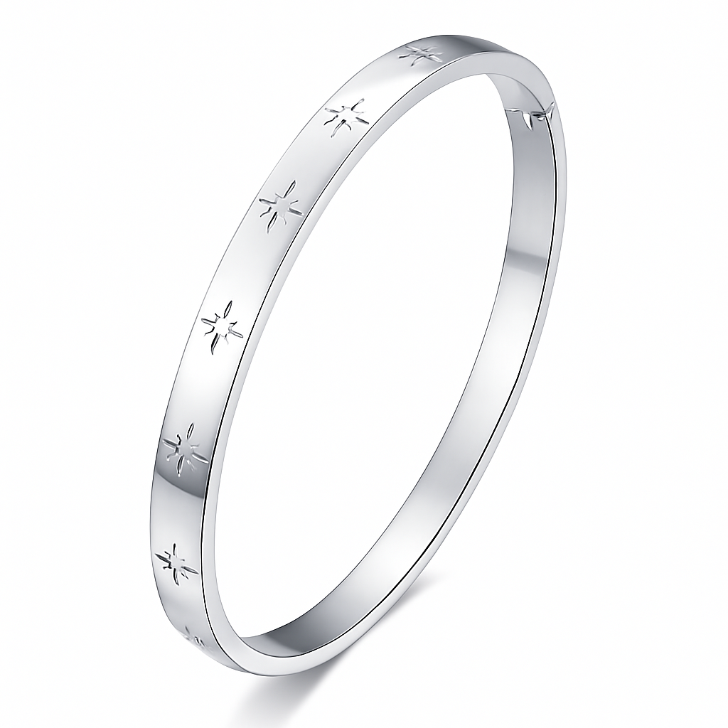 The Silver Polaris Star Bangle