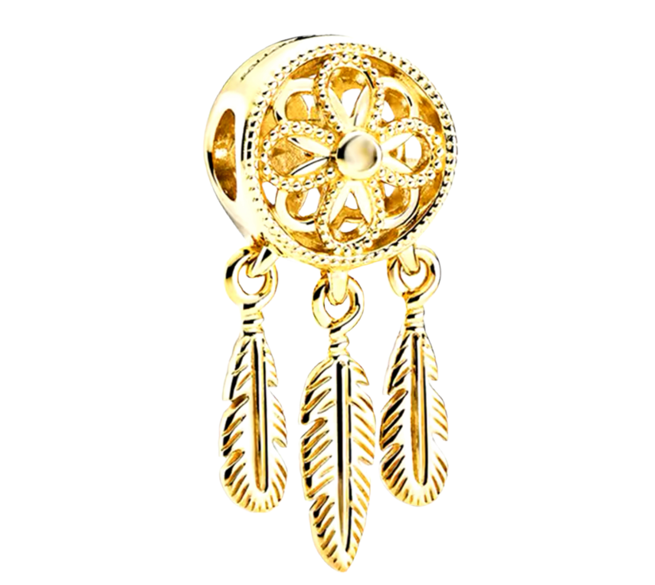 The Golden Stardust Dream Catcher Charm